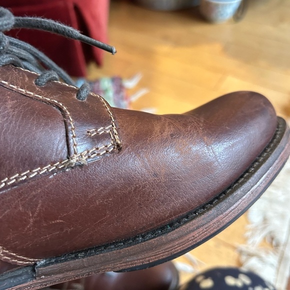 Denver Hayes Men's Brown Leather Boots Size 8 - Picture 11 of 15